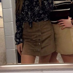 Button Up corduroy Skirt